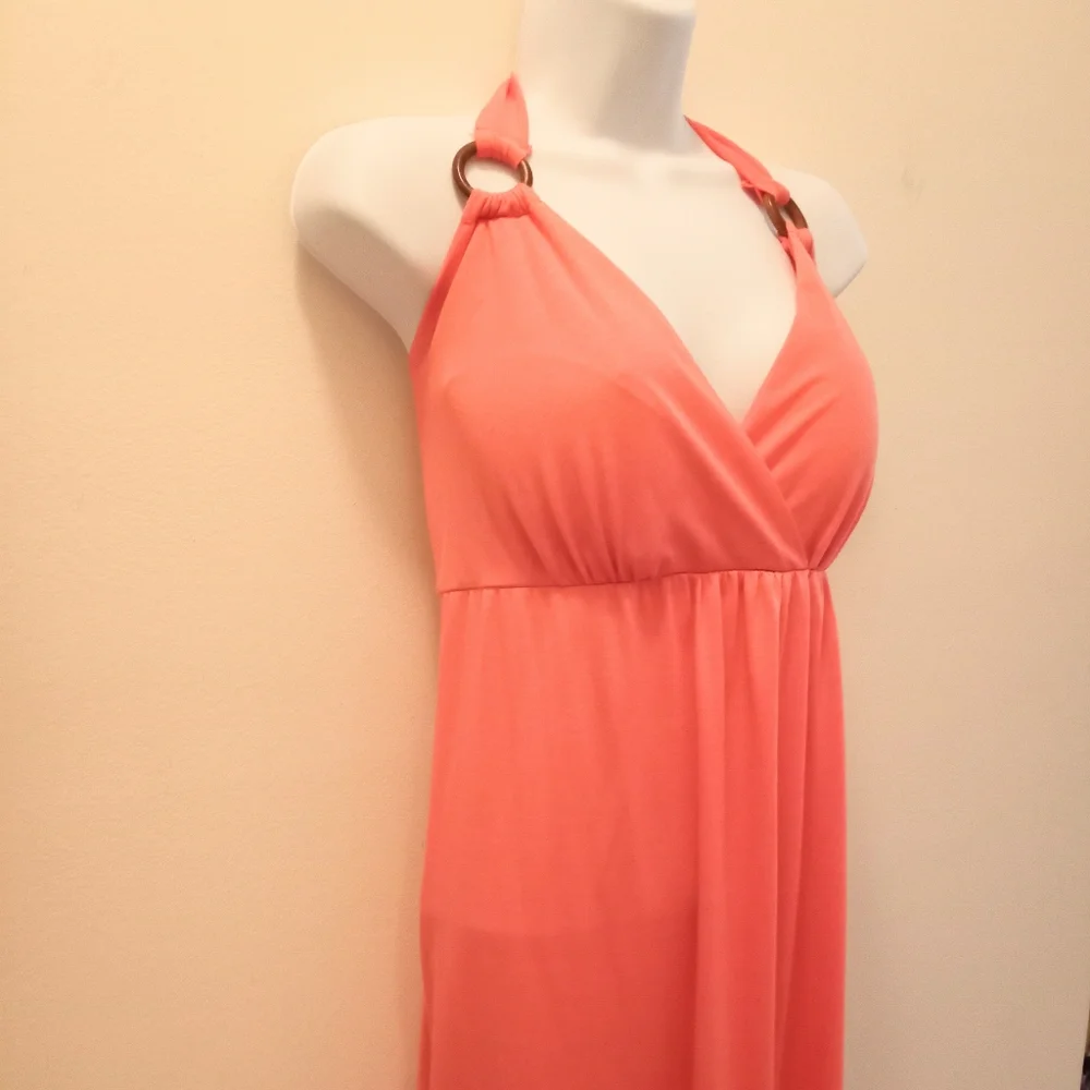 NWT🎁FREE GIFT INCLUDED🎁Midi Dress Push-Up Pads Bra, Strap Neck Halter Summer - Picture 8 of 16